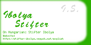 ibolya stifter business card